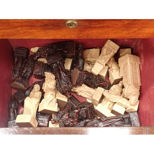 346 - A 19th Century rosewood Games/Work Table, the chequers sliding out to reveal a backgammon board with... 