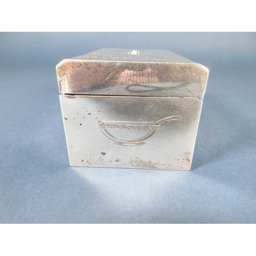 141 - A George VI silver Money Box engraved Little Miss Muffet with spiders, etc, London 1939