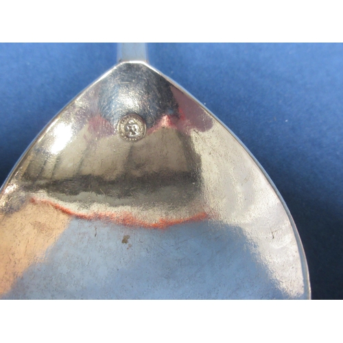 173 - A 17th Century silver seal top Spoon engraved initials KD over MR, hexagonal stem and pear shape bow... 