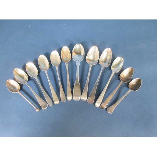 180 - Twelve various silver Coffee and Teaspoons