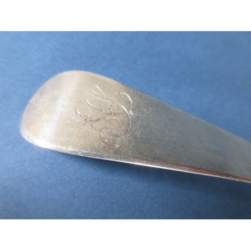 191 - A George IV silver Basting Spoon, Old English pattern engraved initials, London 1821, maker: Eley & ... 