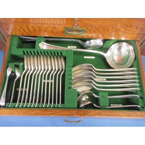 202 - A Canteen of A1 plated Cutlery by J. Nowill & Sons, Sheffield, viz: twelve Table and Dessert Knives,... 