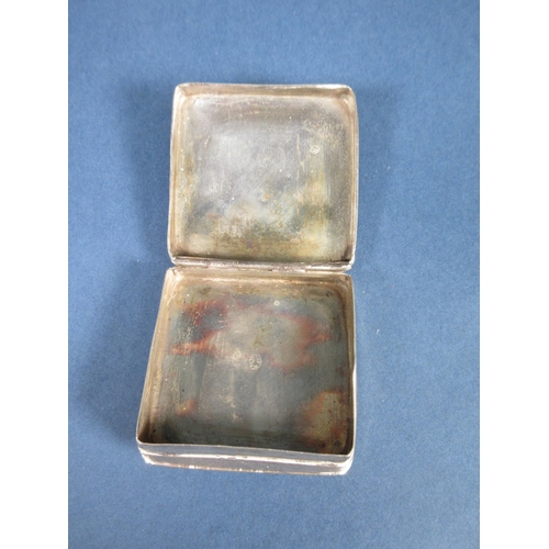 227 - A 19th Century Dutch silver and filigree square Peppermint Box