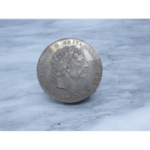 322 - George III (1760-1820) Crown 1818 LIX