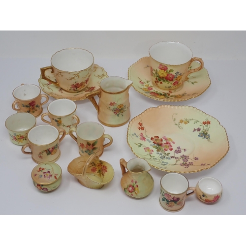 463 - A Collection of Royal Worcester miniature Mugs, Tygs, Jugs, etc, a Cup and Saucer, and another two S... 