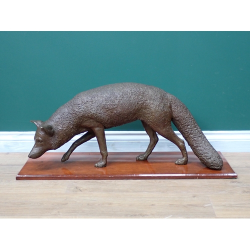 512 - J. CLAYTON BRIGHT. A bronze life-size Sculpture of a Fox, stamped Limited Edition mark 9/30 and foun... 