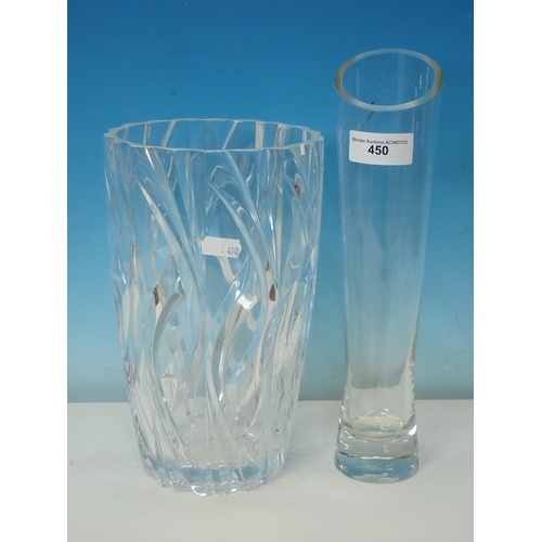 450 - Two glass Vases