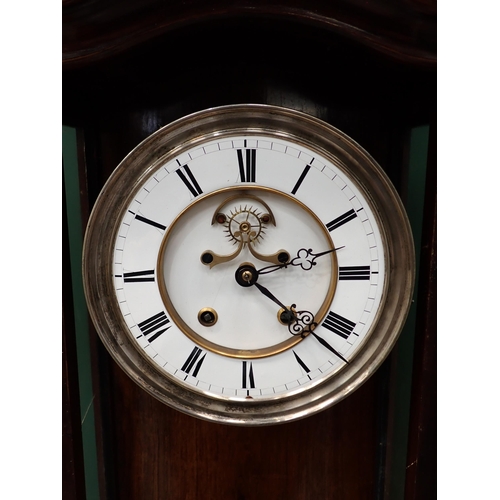 709 - A Vienna style wall clock, 2ft 11in H