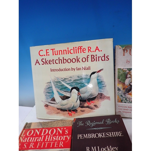 746 - A box of Books, including C.F Tunnicliffe Sketch Book and other bird books, and a box of Punch Books