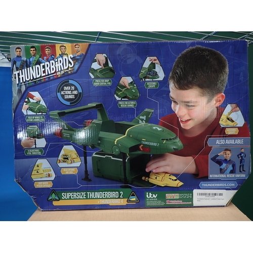 12 - A box of boxed Thunderbirds and Stingray Models including Matchbox Marineville Headquarters, Thunder... 