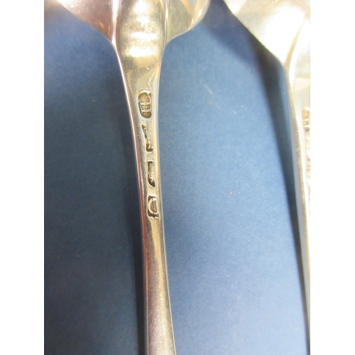 130 - A pair of George III bottom marked silver Table Spoons, Old English pattern, London 1778, maker: J. ... 