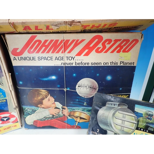 18 - A boxed Jonny Seven Gun, two boxed Jonny Astro Space Toys and a boxed Blinker Code-Lite