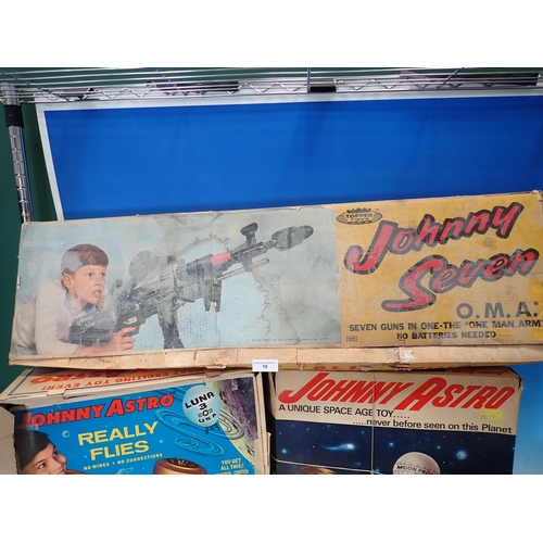 18 - A boxed Jonny Seven Gun, two boxed Jonny Astro Space Toys and a boxed Blinker Code-Lite