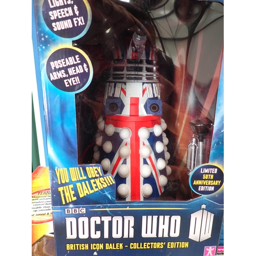 19 - A boxed Doctor Who British Icon Dalek, boxed Character Walkie-Talkies, a boxed radio controlled K-9 ... 