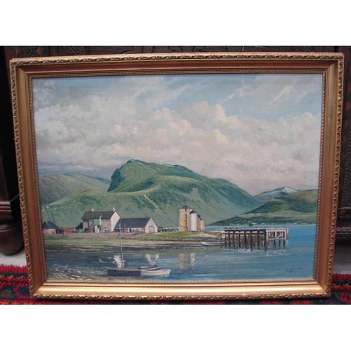 233 - WILLIAM H. BATES. On Loch Linnie, Scotland, signed and dated 1987, oil on canvas, 18 x 24in