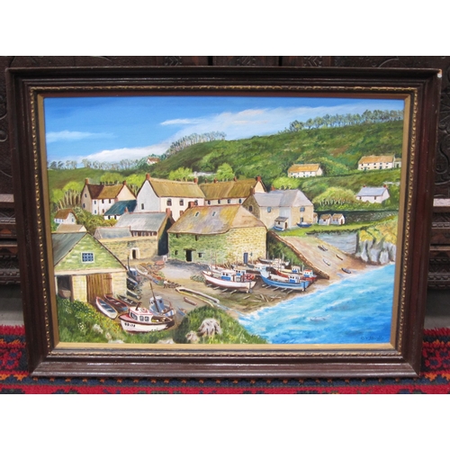 234 - D.V. HOWELLS. Cadgwith Cove, Cornwall, signed, oil on canvas board, 16½ x 23in