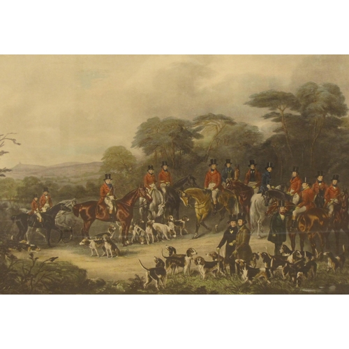 264 - AFTER SIR FRANCIS GRANT. The Meeting of Her Majesty's Stag Hounds at Ascot Heath, re-strike colour p... 