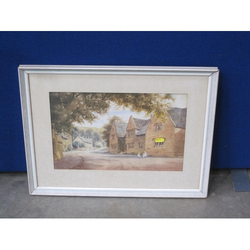 268 - W.F. CASWELL. On a Village Street, signed, watercolour, 11 x 15in; together with two other watercolo... 