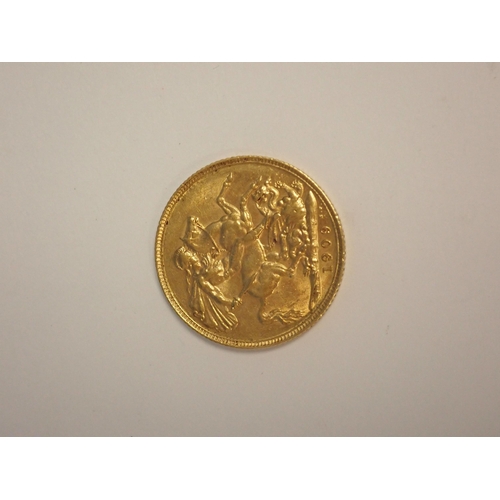 287 - Edward VII, 1909 Gold Sovereign