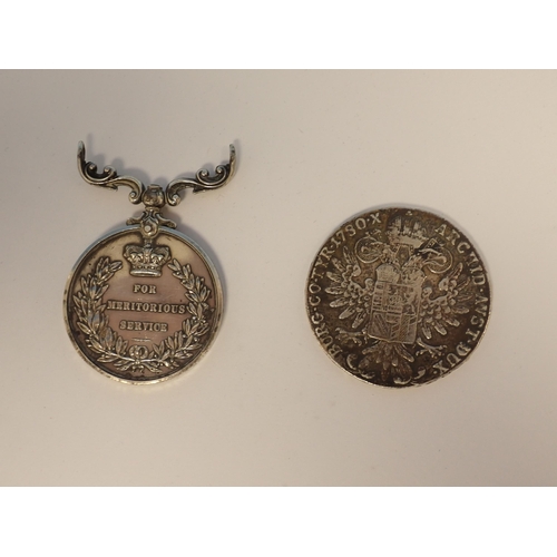 298 - A George V meritorious Service Medal (suspension bar missing), named to 5126 S SJT L J Collins AOC a... 