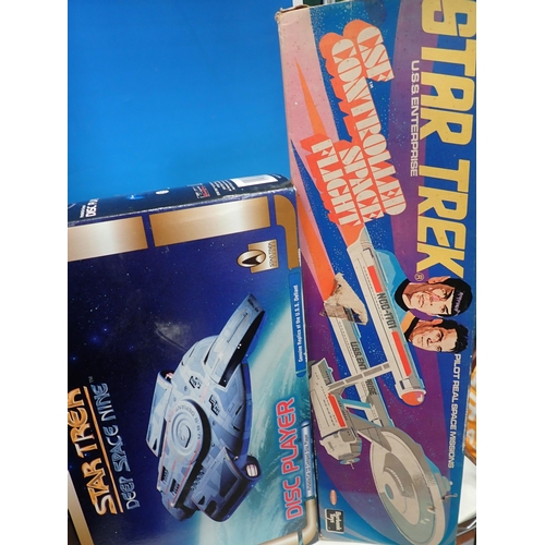 4 - A boxed Star Trek CSF Controlled Space Flight, a Star Trek Disc Player and a box of boxed Star Trek ... 