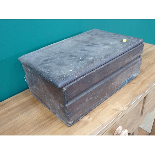 403 - An 18th Century oak Church Box 14in x 7in