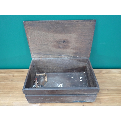 403 - An 18th Century oak Church Box 14in x 7in