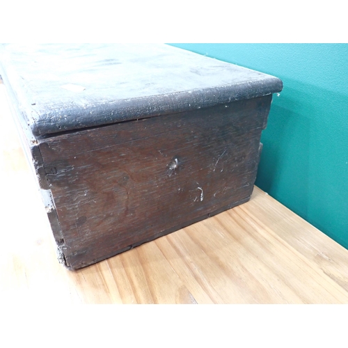 403 - An 18th Century oak Church Box 14in x 7in