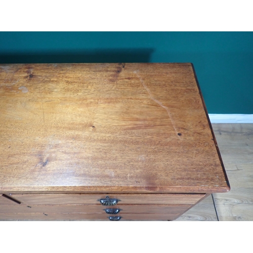 410 - A 20th Century mahogany Plan Chest fitted two short and two long drawers 4ft 11in W x 2ft 7in H