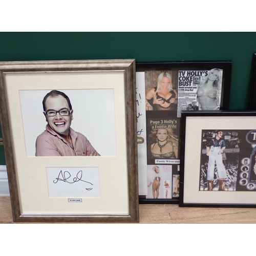 45 - Various framed Autographs including Alan Carr, Ken Russell, Holly Mcguire, etc.