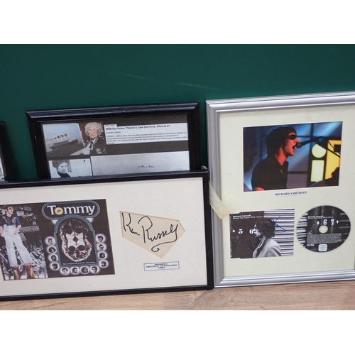 45 - Various framed Autographs including Alan Carr, Ken Russell, Holly Mcguire, etc.