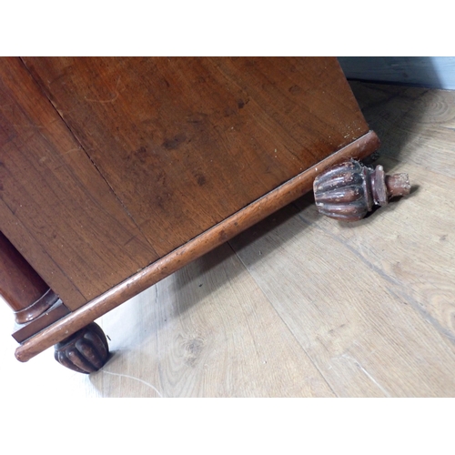 464 - A 19th Century mahogany Cabinet with hinged cover above a pair of cupboard doors, 2ft 9in W