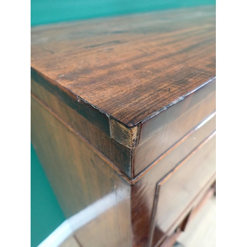 464 - A 19th Century mahogany Cabinet with hinged cover above a pair of cupboard doors, 2ft 9in W