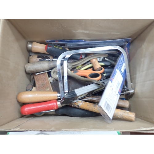 522 - Three boxes of Tools including a Circular Saw, a Hot Air Gun, Spirit Level, Hand Tools etc