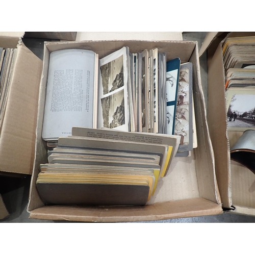 563 - A set of Great War Stereoscopic Viewer Slides and three other boxes of Slides