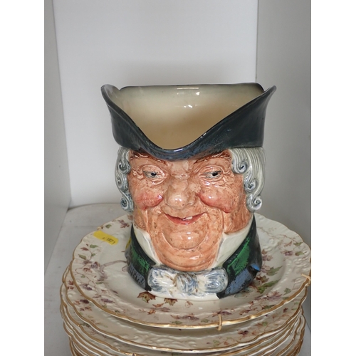 578A - A Royal Doulton 'Parson' Character Jug and a transfer decorated Dessert Service