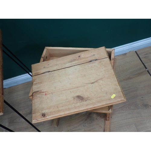 730 - A child's pine Desk and a pine top Table