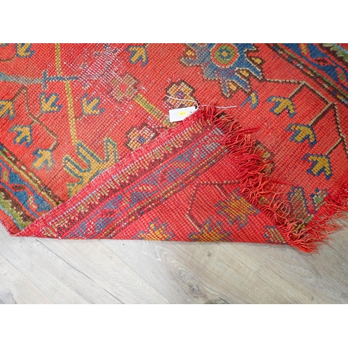 81 - A bordered Persian Runner, 10ft L, A/F