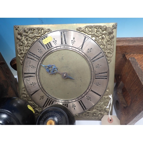 830 - Two boxes of antique Clock Movements, etc.