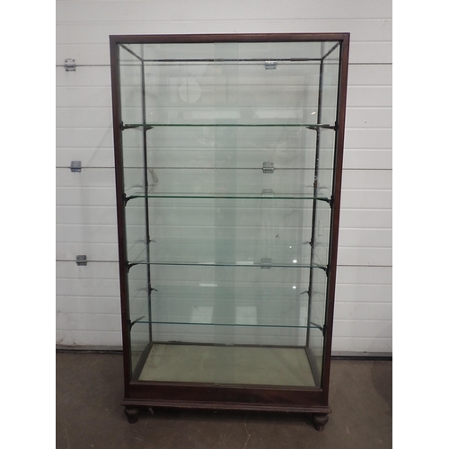 834 - A Victorian mahogany framed Display Cabinet on turned pine feet 6ft2in H x 3ft 6in W