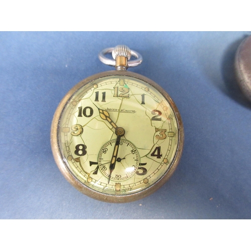 99 - Seven various Pocket Watches including Jaegar LeCoultre Military issue, A/F, two by Ingersoll, one b... 