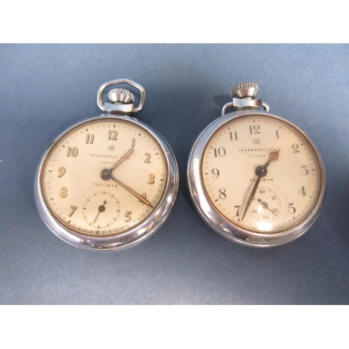 99 - Seven various Pocket Watches including Jaegar LeCoultre Military issue, A/F, two by Ingersoll, one b... 