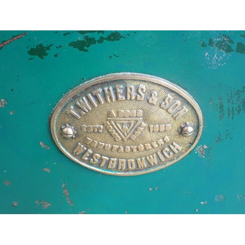 832 - A T. Withers & Son cast iron Safe with key 2ft 4in H x 1ft 8in W