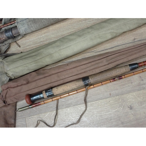 753 - Four antique split cane Fly Rods