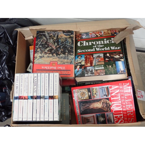 836 - A box of R.A.F. and Royal Navy Uniform and a quantity of Military Books