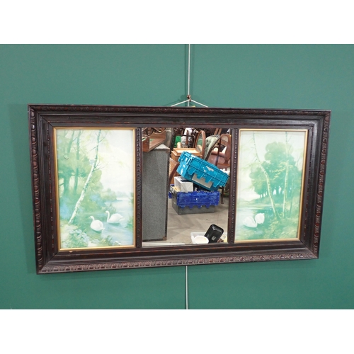 21 - An oak framed Wall Mirror