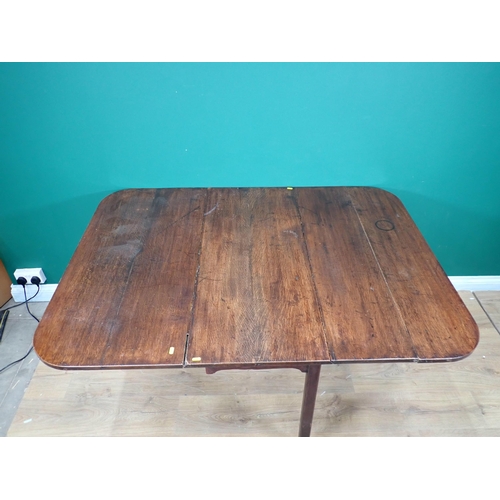 517A - A mahogany dropleaf Table with squared supports