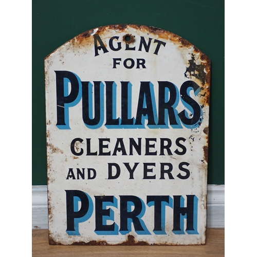 16 - An 'Agent for Pullars Cleaners and Dyers, Perth' enamel Sign 18in x 14in