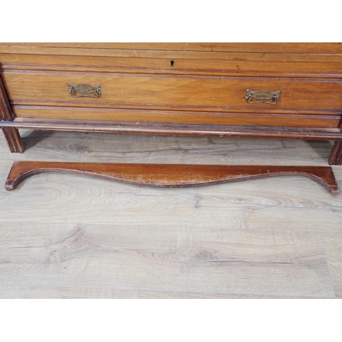 242 - A Victorian walnut Dressing Chest fitted two short and two long drawers 5ft 6in H x 3ft 6in W