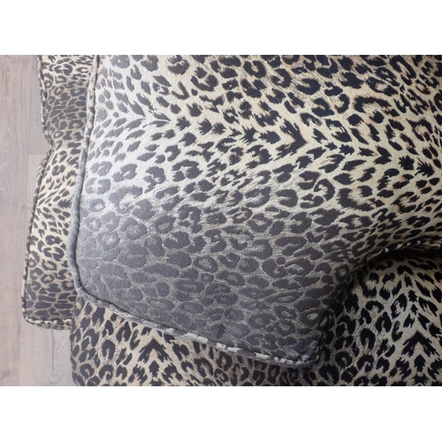 253 - Two Armchairs with leopard print upholstery